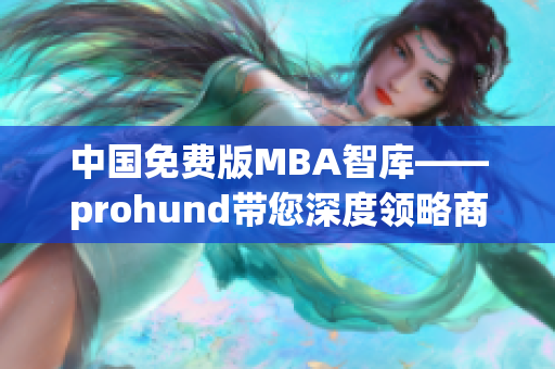 中国免费版MBA智库——prohund带您深度领略商业管理的精髓(1)