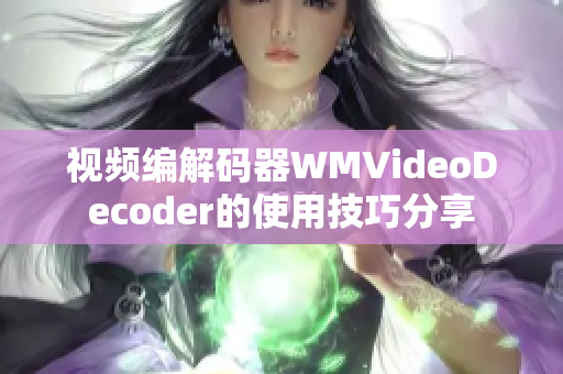 视频编解码器WMVideoDecoder的使用技巧分享