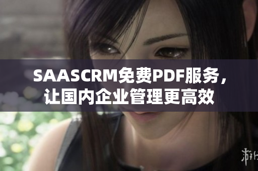 SAASCRM免费PDF服务，让国内企业管理更高效
