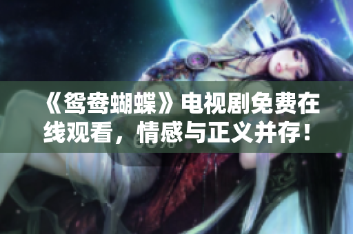 《鸳鸯蝴蝶》电视剧免费在线观看，情感与正义并存！