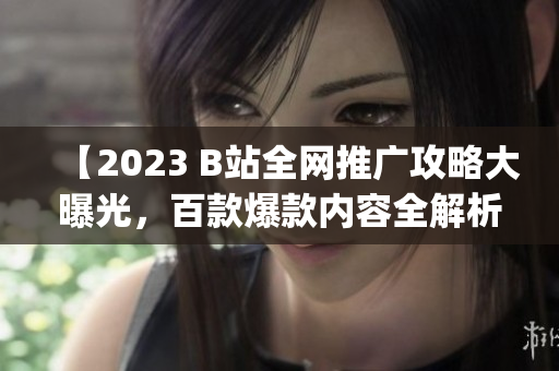 【2023 B站全网推广攻略大曝光，百款爆款内容全解析！】(1)