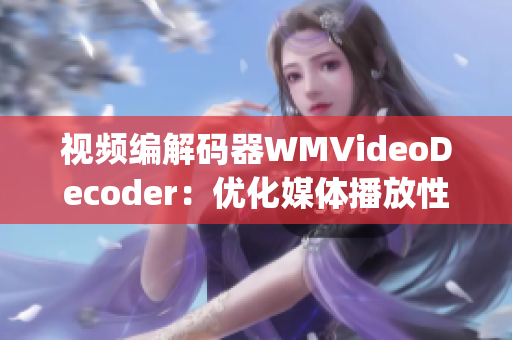 视频编解码器WMVideoDecoder：优化媒体播放性能(1)