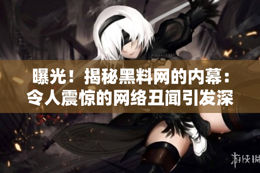 曝光！揭秘黑料网的内幕：令人震惊的网络丑闻引发深刻思考