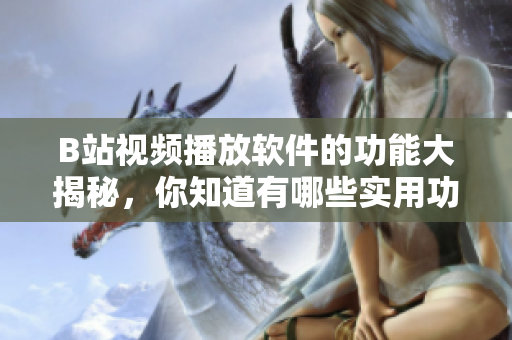 B站视频播放软件的功能大揭秘，你知道有哪些实用功能？