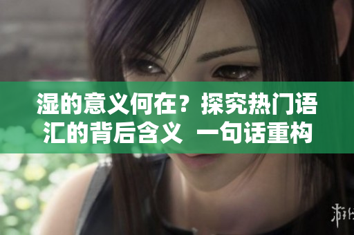 湿的意义何在？探究热门语汇的背后含义  一句话重构