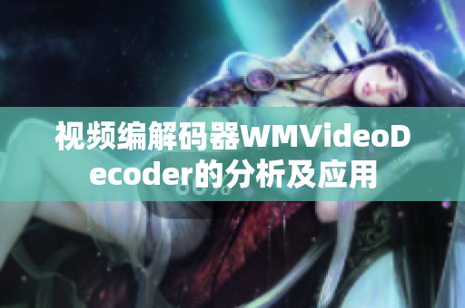 视频编解码器WMVideoDecoder的分析及应用