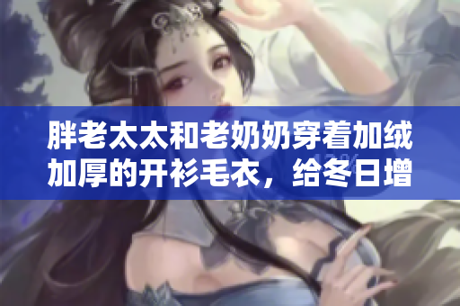 胖老太太和老奶奶穿着加绒加厚的开衫毛衣，给冬日增添温暖
