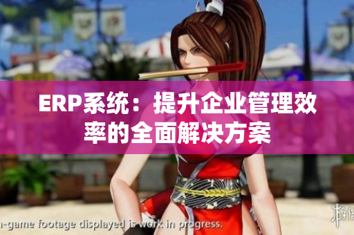 ERP系统：提升企业管理效率的全面解决方案