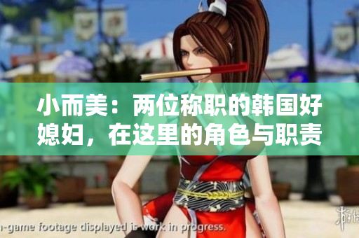 小而美：两位称职的韩国好媳妇，在这里的角色与职责