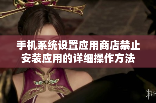 手机系统设置应用商店禁止安装应用的详细操作方法